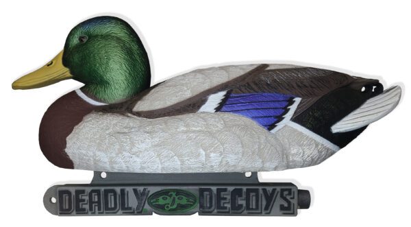 D2 drake mallard floater decoys side view